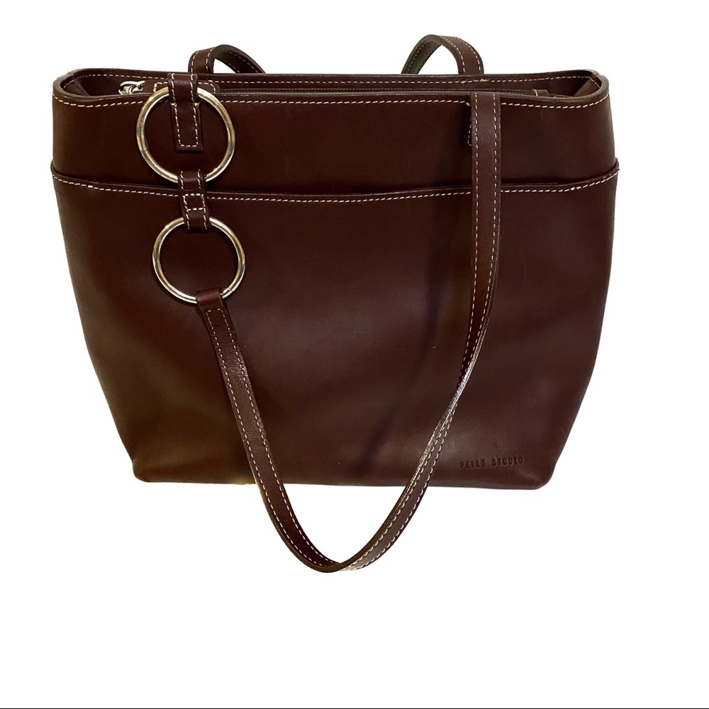 Wilson Leather Pelle Studio Purse Brown genuine